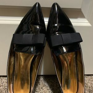 Black Flats with bow